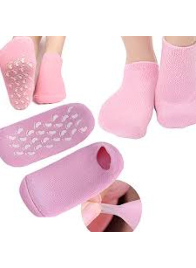 جوارب سيليكونية للنساء - جوارب جل مرطبة، زوج واحد، قد يختلف اللون - Image 1